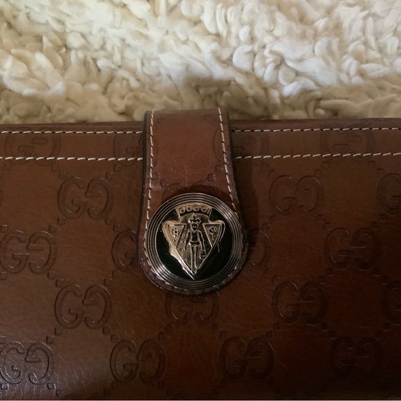 Authentic Gucci Brown Guccissima Leather Hysteria Long Monogram Wallet - Picture 4 of 15